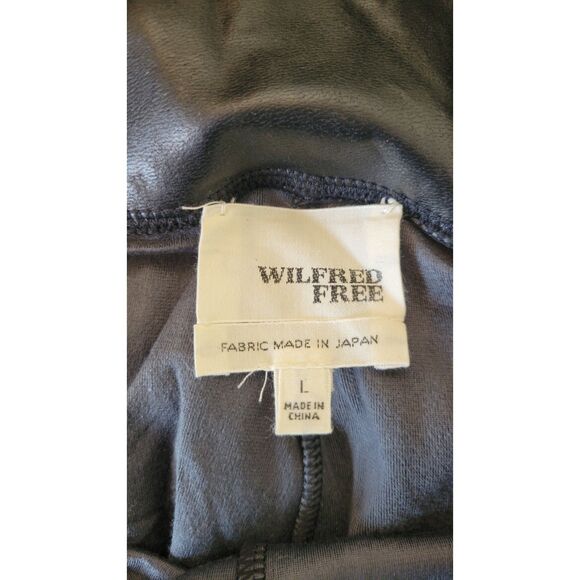 Wilfred Free Aritzia Black Vegan Leather Leggings - Picture 3 of 4